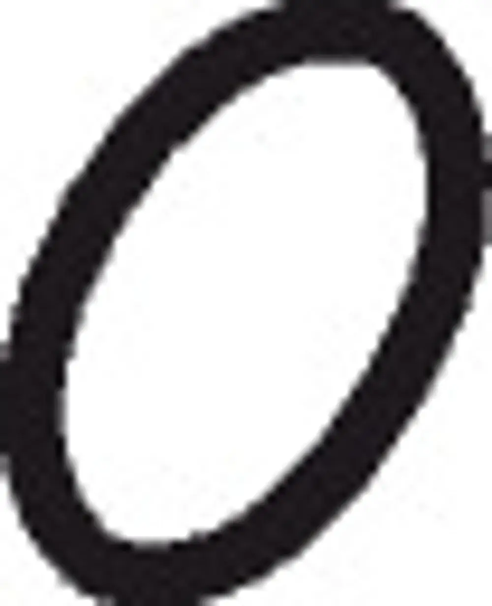 Schwarzer O-Ring, rund und schlank, auf hellem Hintergrund. Das Produkt eignet sich für Dichtungsanwendungen und ist von der Marke Hansgrohe.